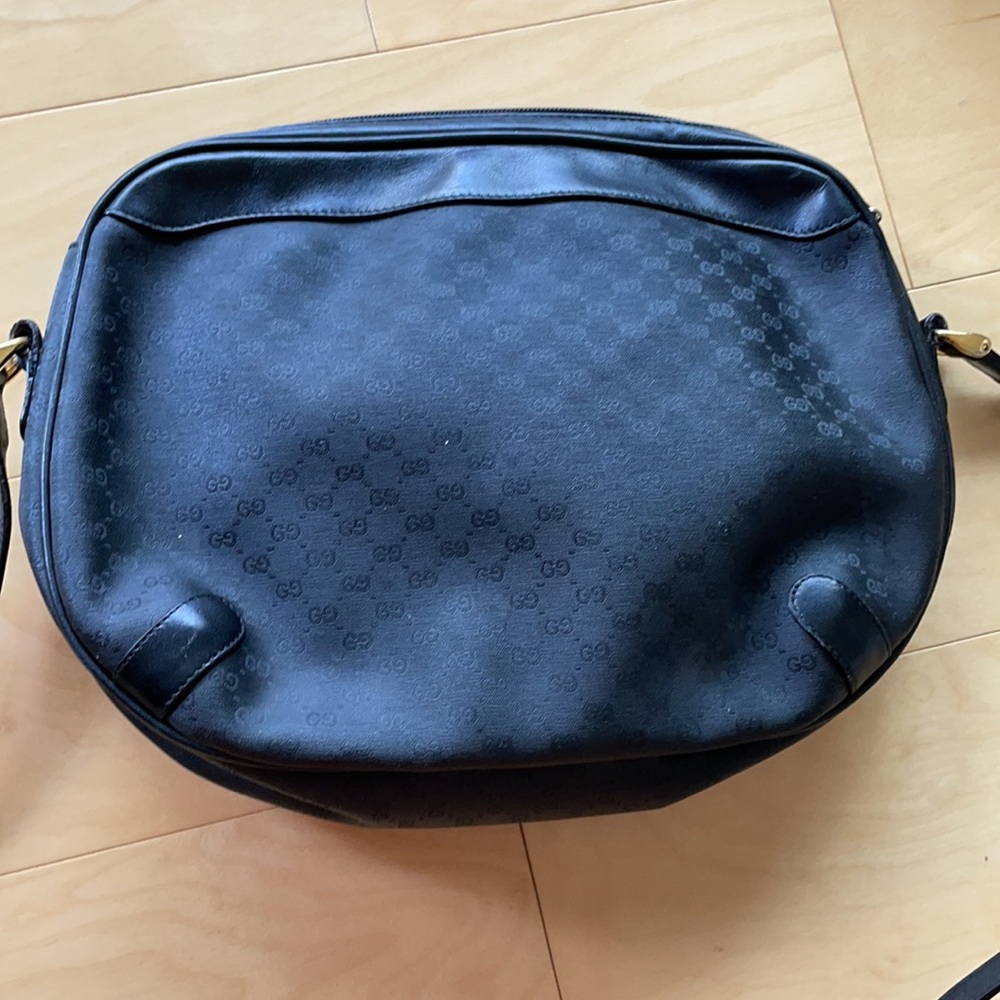 GUCCI 80s black monogram shoulder bag - Picture 5 of 12